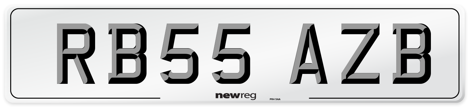 RB55 AZB Number Plate from New Reg